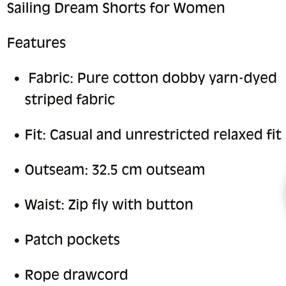 Roxy Sailing Dream Shorts MEDIUM BLUE & WHITE - Picture 9 of 10